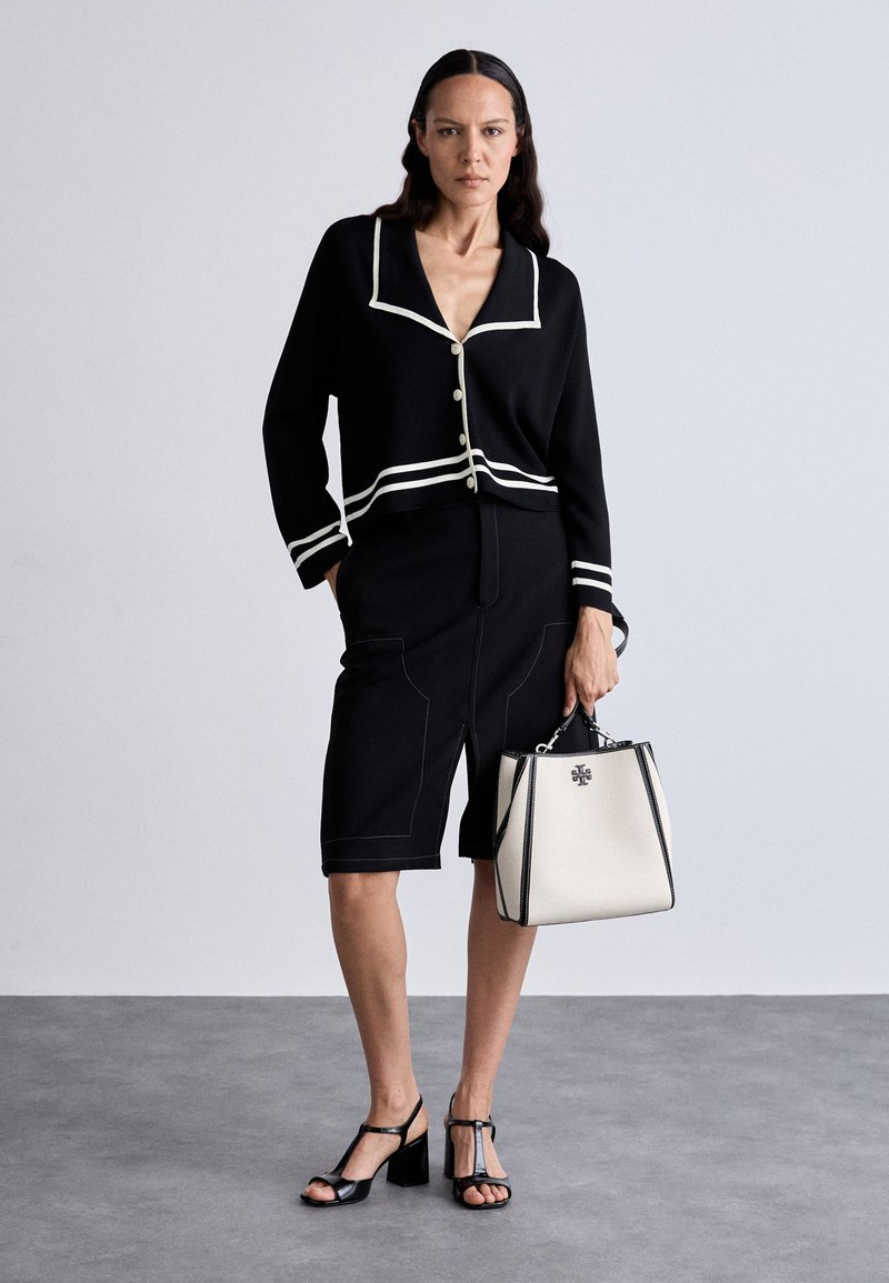 Tory Burch MCGRAW CANVAS BUCKET BAG - Sac à main - natural multi