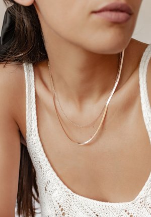 Hey Happiness MIXED SNAKE AND CABLE CHAIN - Ketting - rosegoldfarben