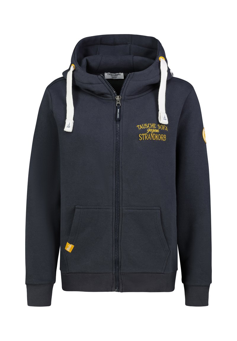 Eight 2 Nine MIT KÜSTENBACKPRINT - Sweatjacke - dark-blue/dunkelblau ...