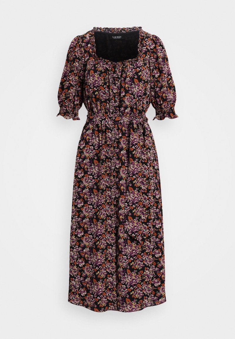 Lauren Ralph Lauren WAHAILE SHORT SLEEVE DAY DRESS - Φόρεμα ημέρας - lavender/orange/multi