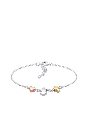 HERZ ANKER KREUZ TRI-COLOR SYMBOL TRIO - Armband - silberfarben