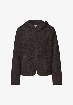 Street One, TEDDY JACKET WITH HOOD AND POCKETS - Veste polaire - black coffee