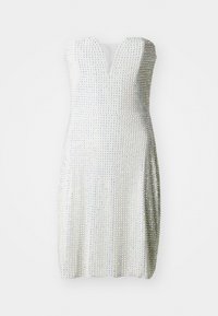 OZZY V NECK EMBELLISHED MINI DRESS - Cocktailkjole - silver