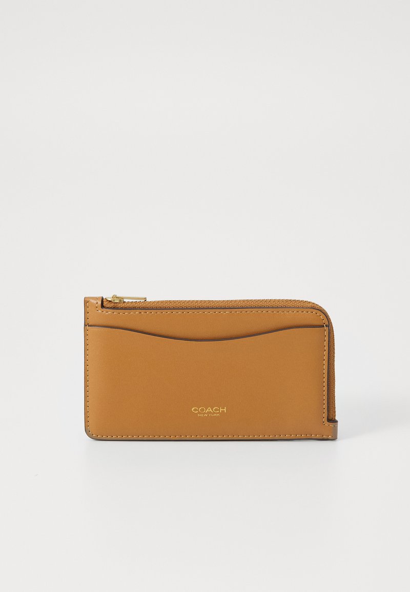 COACH NEW YORK ZIP CARD CASE - Portemonnee - honey brown