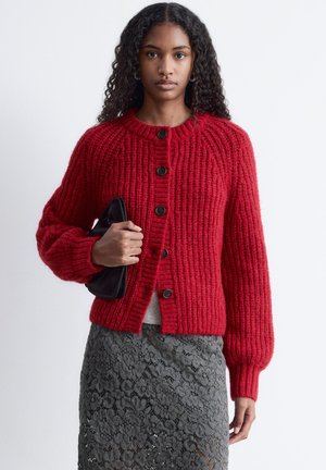 BALLOON-SLEEVE - Cardigan - red