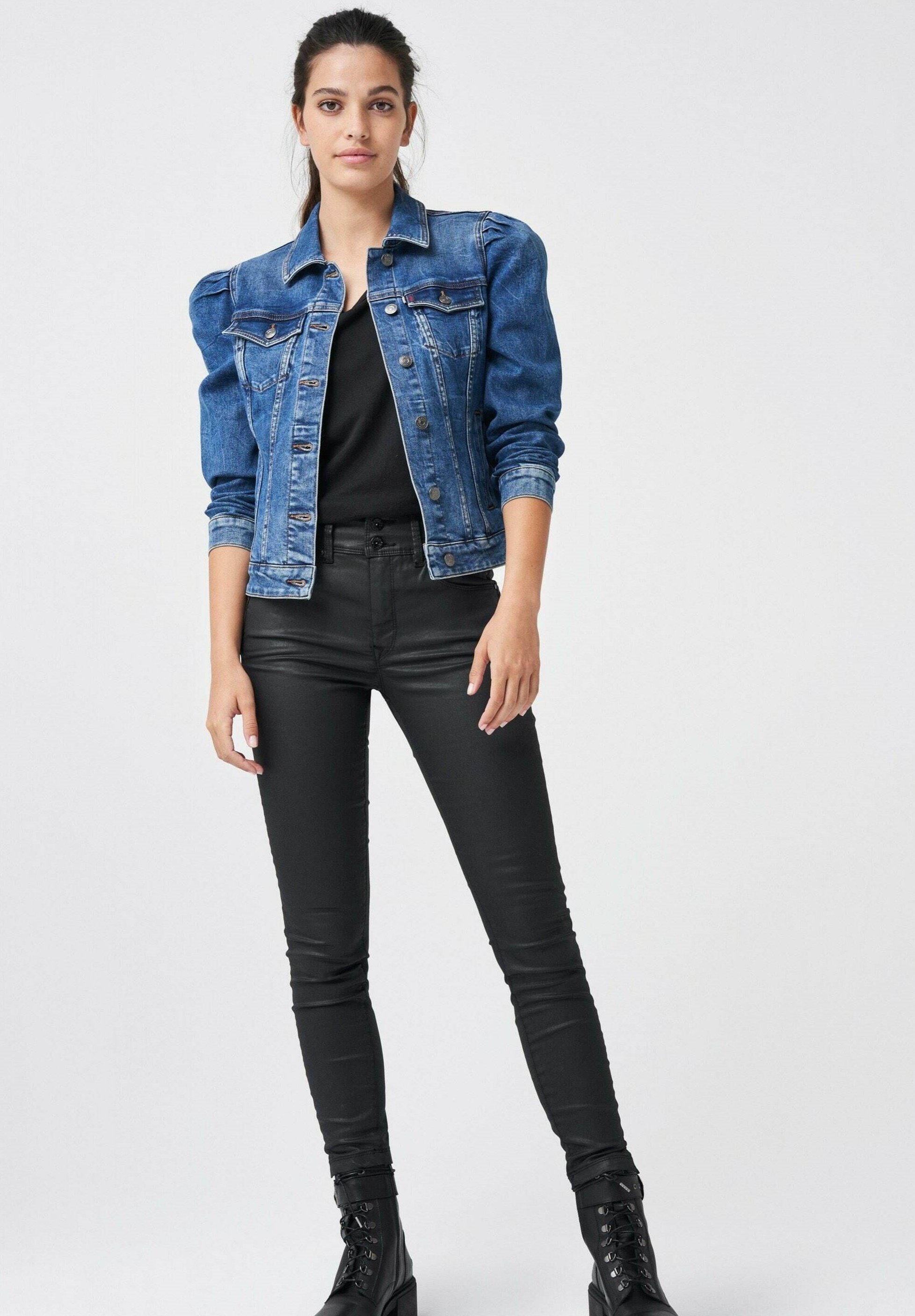 a brand denim jacket