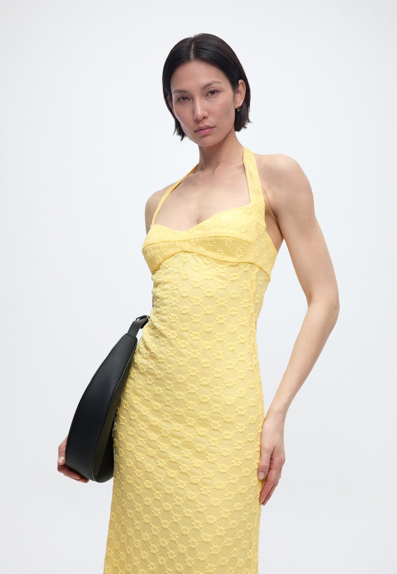 Bardot MARIKO HALTER NECK MIDI DRESS - Day dress - canary yellow/light  yellow - Zalando.ie