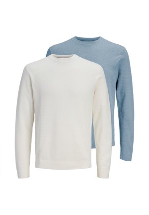 2 PACK - Strickpullover - creme/hellblau