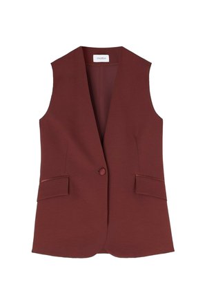 Motivi, GILET CON SCOLLO A V PROFONDO - Vest - marrone