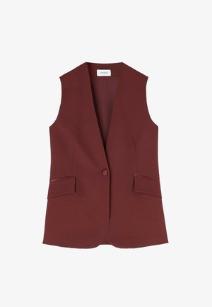 Motivi, GILET CON SCOLLO A V PROFONDO - Vest - marrone