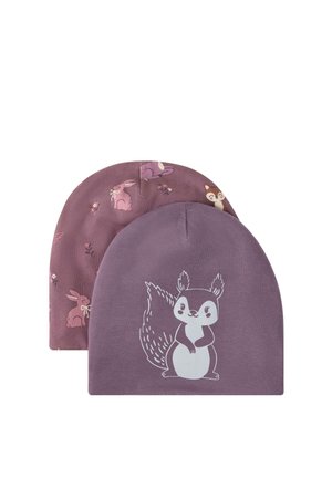 Lindex, LINDEX 2-PACK LINED BEANIES LINDEX UNISEX - Mössa - dusty lilac