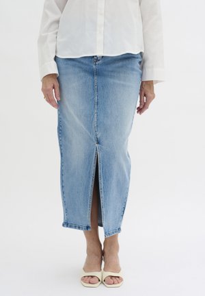 DANGO - Jupe longue - light blue retro wash