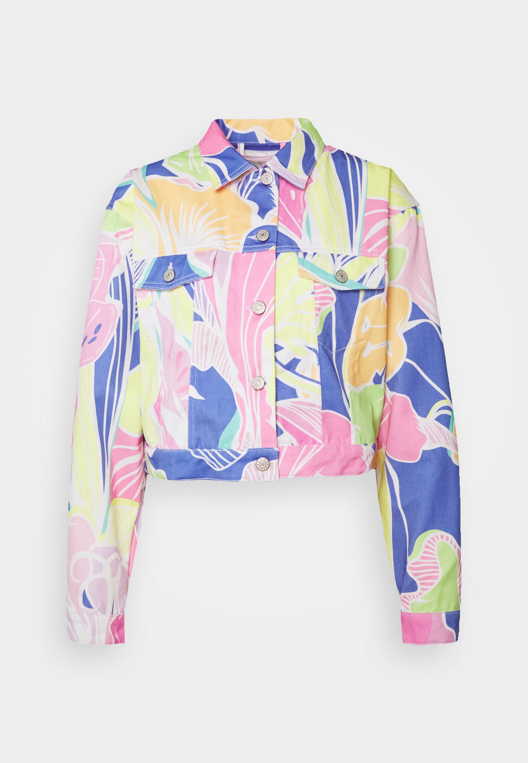 multi coloured denim jacket