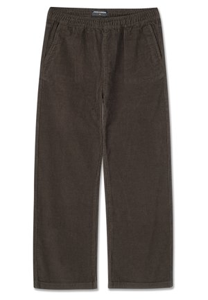 Rudos velveteen kelnes su elastinga juosta, tiesiu kojų kirpimu ir šoniniais kišenėmis. Tekstūruotas audinys pasižymi subtiliais gumbeliais.