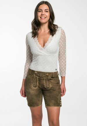 BONITA - Leren broek - braun