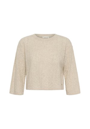 Cream, CRMELA 3/4 SLEEVE PULLOVER - Pullover - oat melange