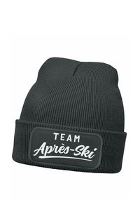 MoonWorks PATCH SKIFAHREN MIT SPRUCH TEAM APRÈS - Beanie - dunkelgrau