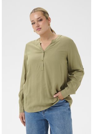 Kaffe Curve, KCSIDA LONG SLEEVE - Blouse - aloe