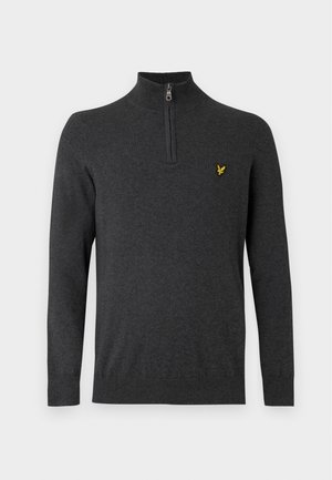 Lyle & Scott, QUARTER ZIP JUMPER - Trui - charcoal marl
