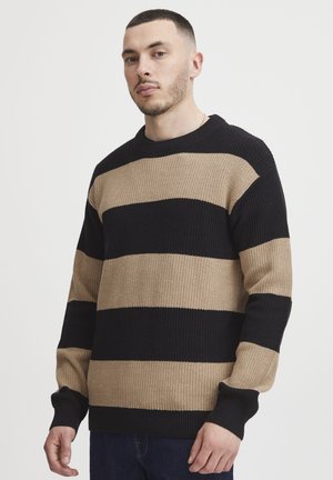 Solid Strickpullover - true black