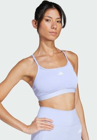 adidas Performance 3STRIPES - Light support sports bra - violet tone
