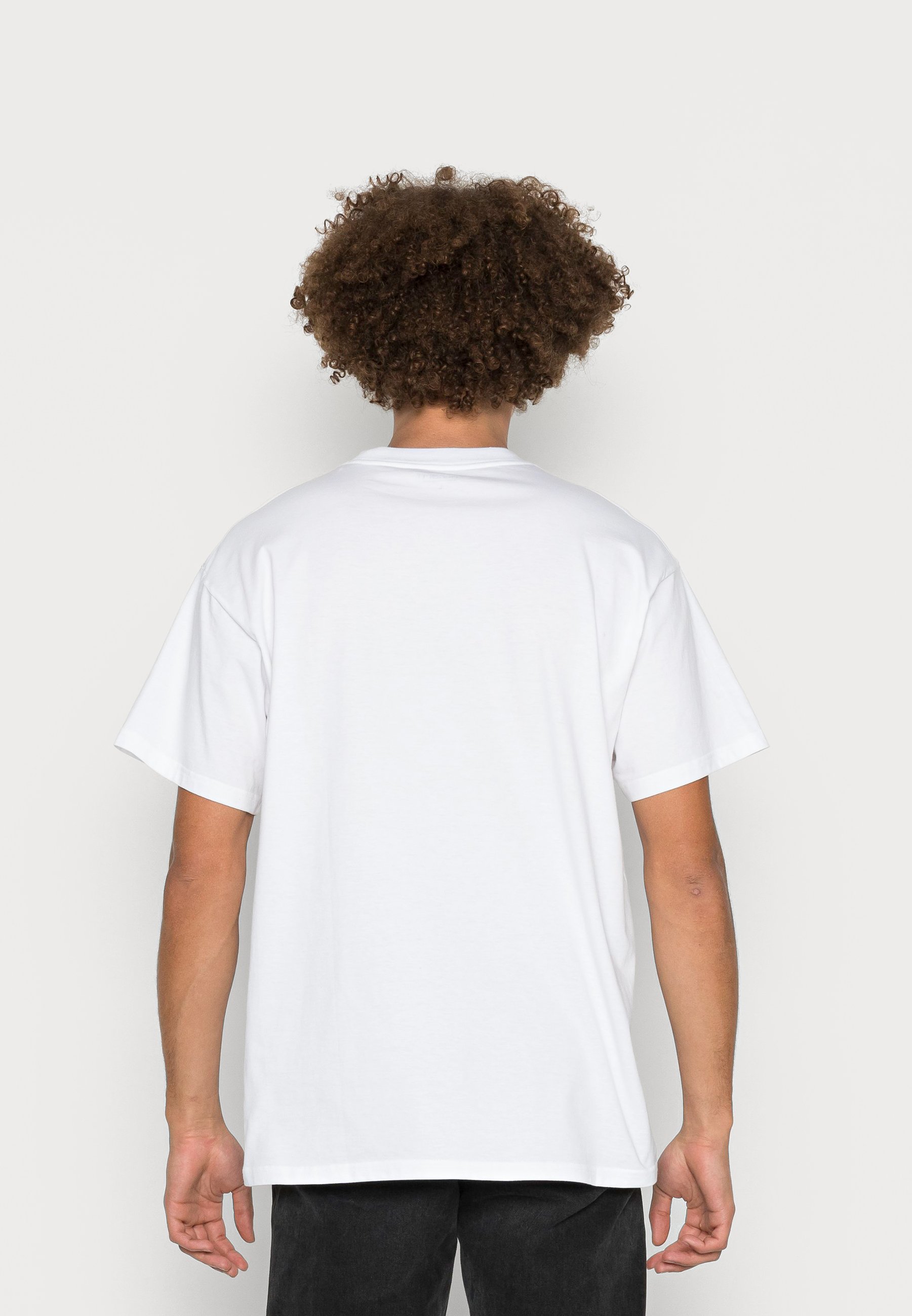 T-shirt med print - white/pale orange 