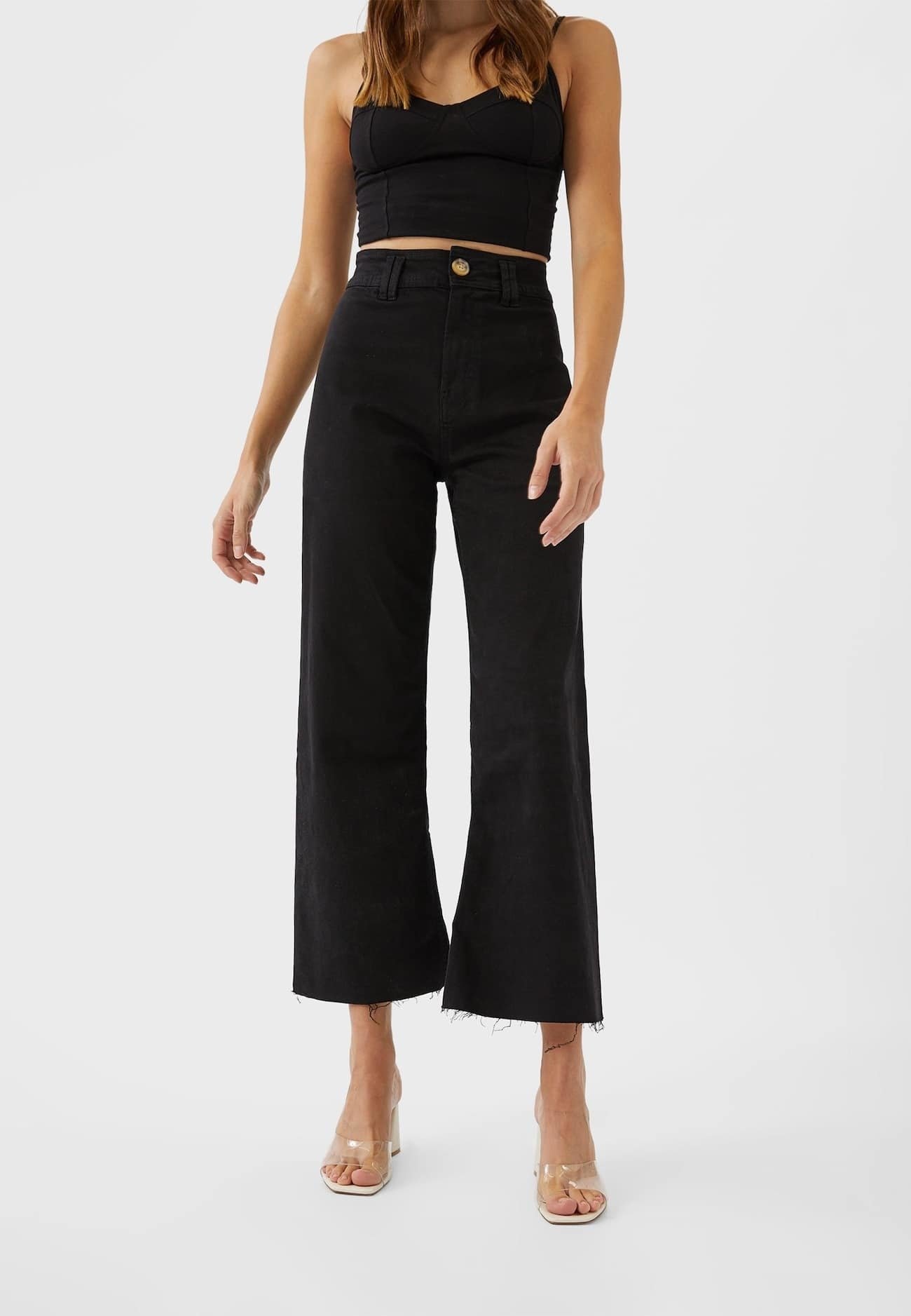 Stradivarius Flared Jeans - black 
