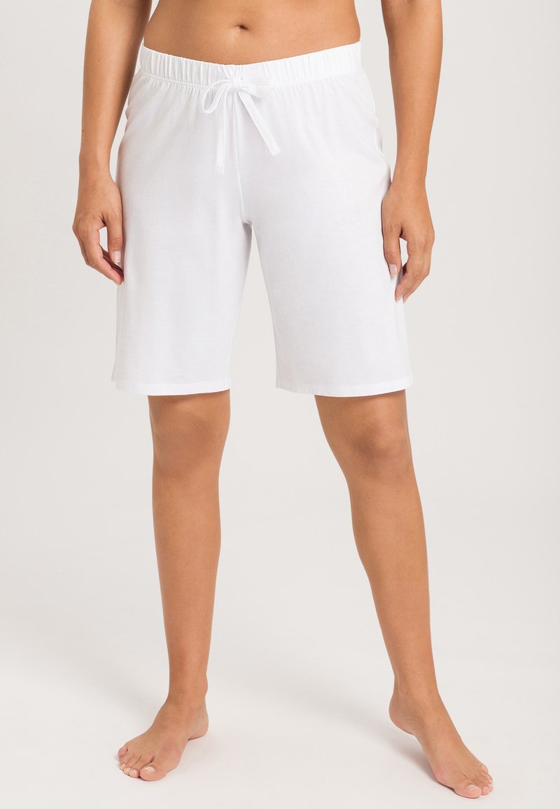 Witte katoen shorts met een elastische tailleband en verstelbaar trekkoord. Beschikt over een comfortabele pasvorm en een zachte textuur.