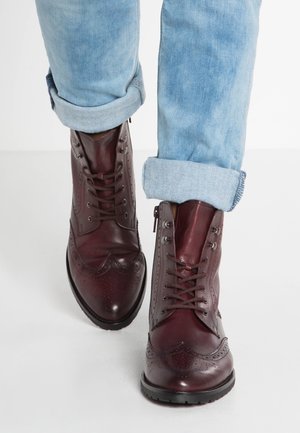 Botines con cordones - bordeaux