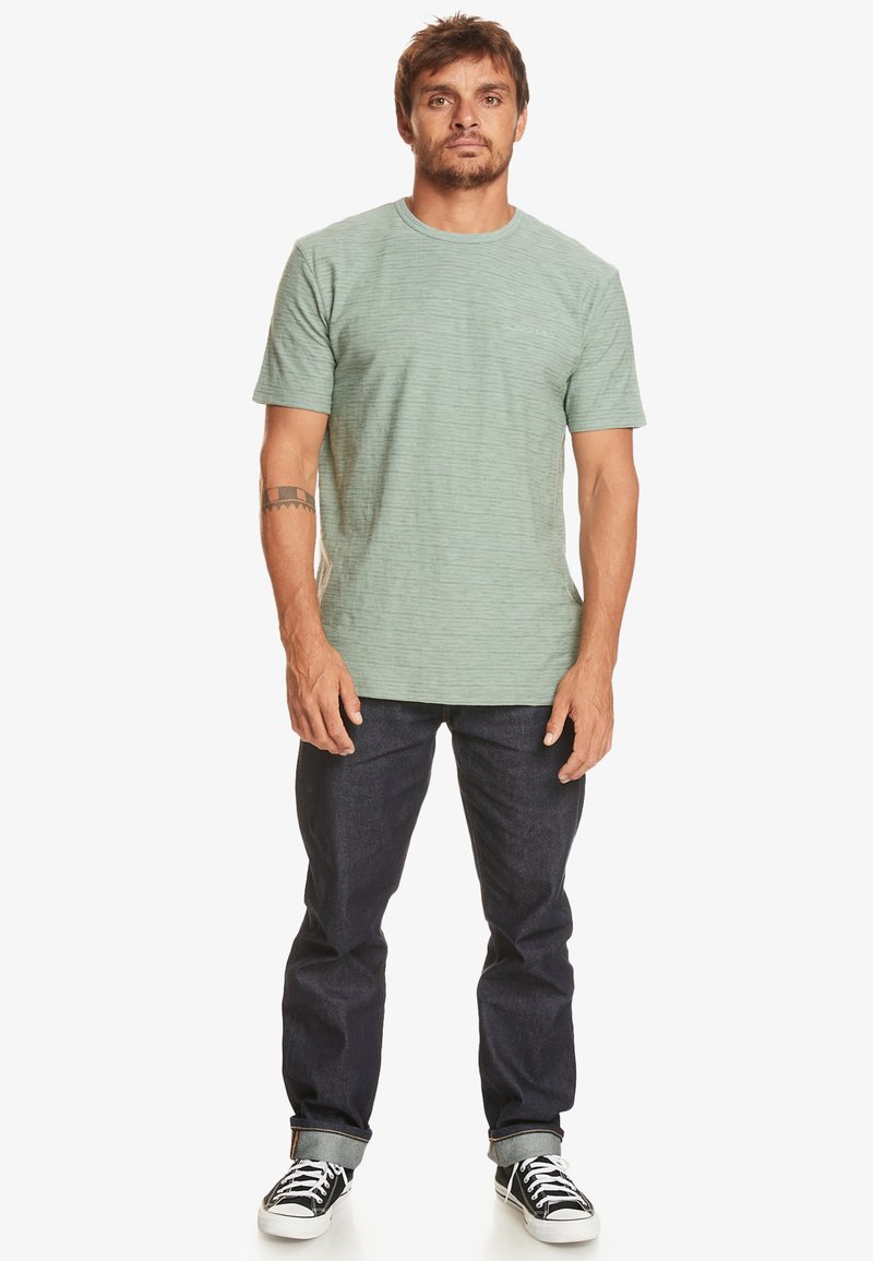 Quiksilver T-shirt print donkergroen gemêleerd Quiksilver T-shirt print donkergroen gemêleerd