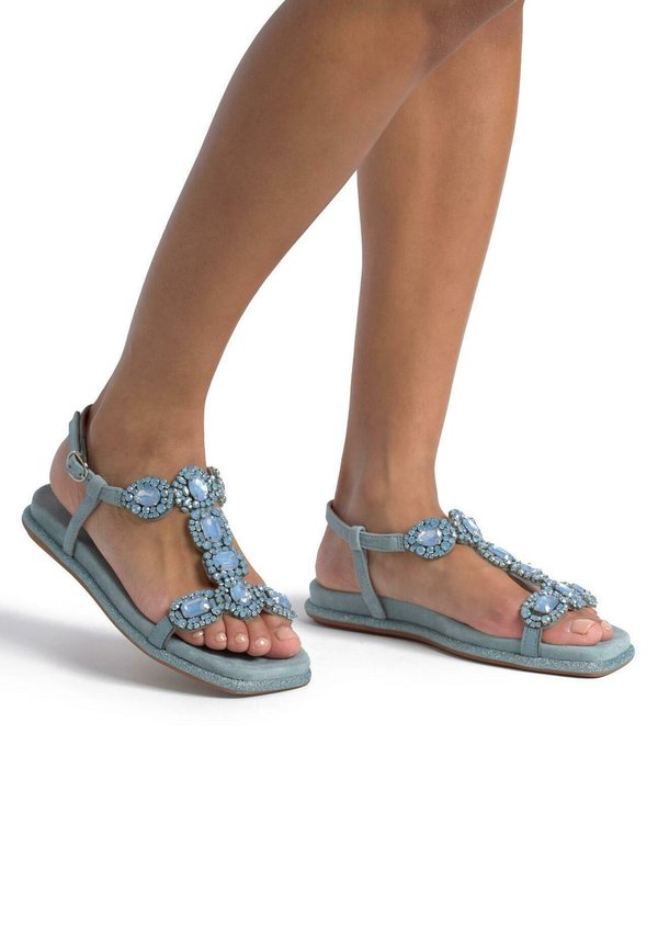 Riemensandalette - azul jaspeado