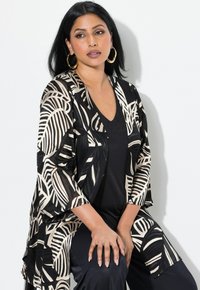 Ulla Popken LEAF 3/4 SLEEVE  - Tunn jacka - black