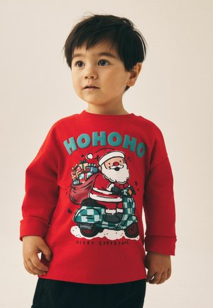 Next, REGULAR FIT - LONG SLEEVE CHRISTMAS T-SHIRT - Langærmet T-shirt - red santa moped