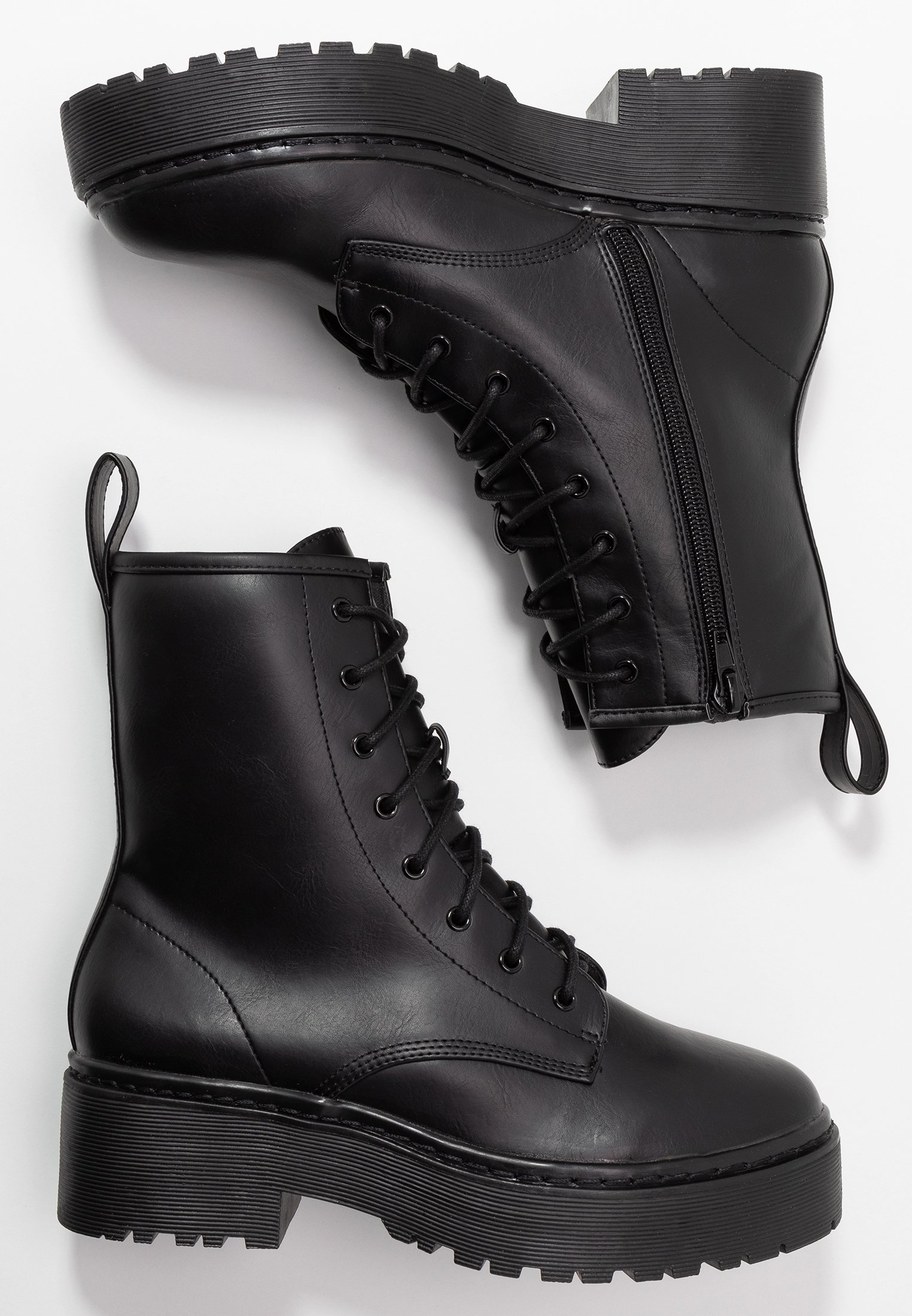 Nly by Nelly PERFECT LACE BOOT Platåstövletter black Köp NLY Shoes Perfect Lace Boot Black | Boots