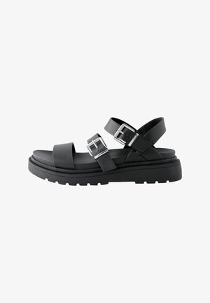 STANDARD WIDE FIT - CHUNKY BUCKLED - Platforminiai sandalai - mottled black