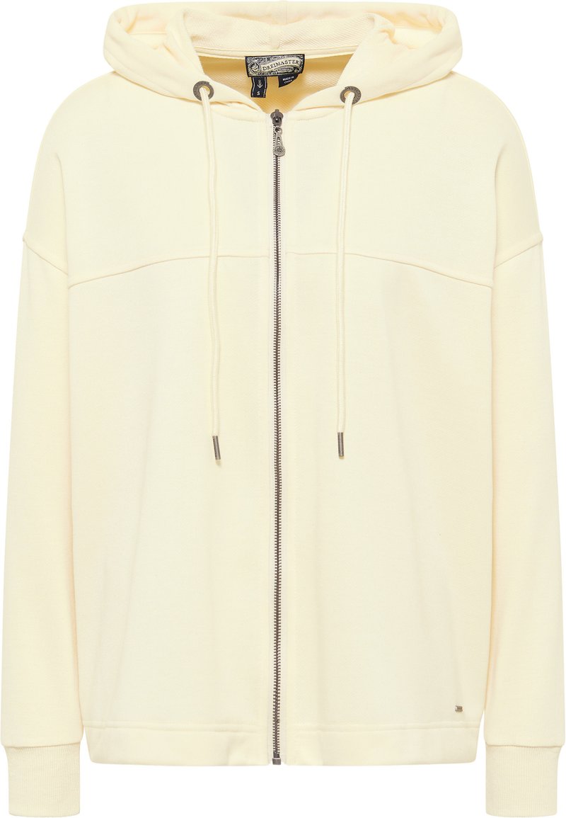 dreimaster Sweater met rits lichtgeel