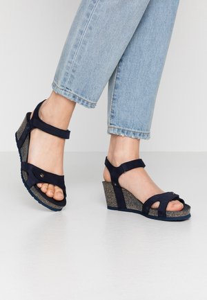 JULIA BASICS - Wedge sandals - dunkelblau