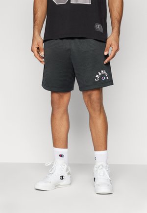 BASKETBALL INSPIRED SHINY SHORTS - Short de sport - black