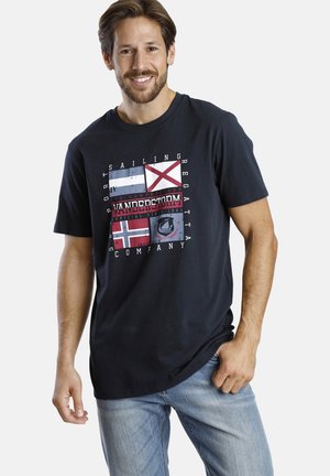 Jan Vanderstorm 2ER PACK PREBEN - T-Shirt print - dark blue