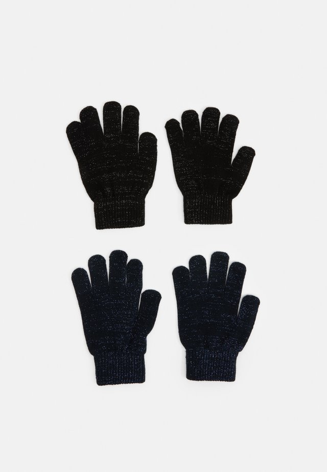 NKFMAGIC GLITTER GLOVES 2 PACK UNISEX - Gants - black/dark sapphire
