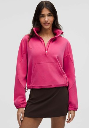 BRUSHED SOFTSTREME™ HALF ZIP - Zip-up sweatshirt - Raspberry coulis