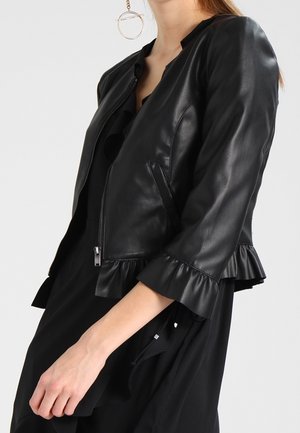 Imitatieleren jas - black