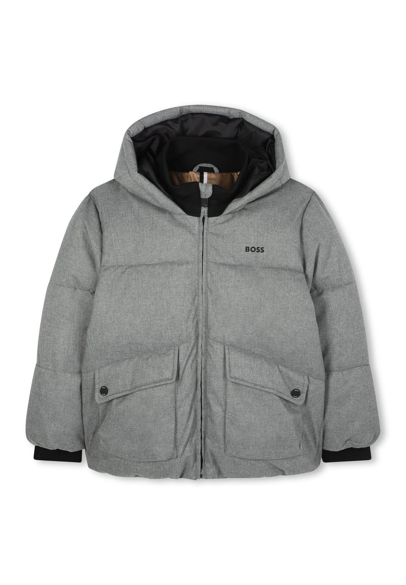 BOSS Kidswear Winterjas grijs gemêleerd BOSS Kidswear Winterjas grijs gemêleerd