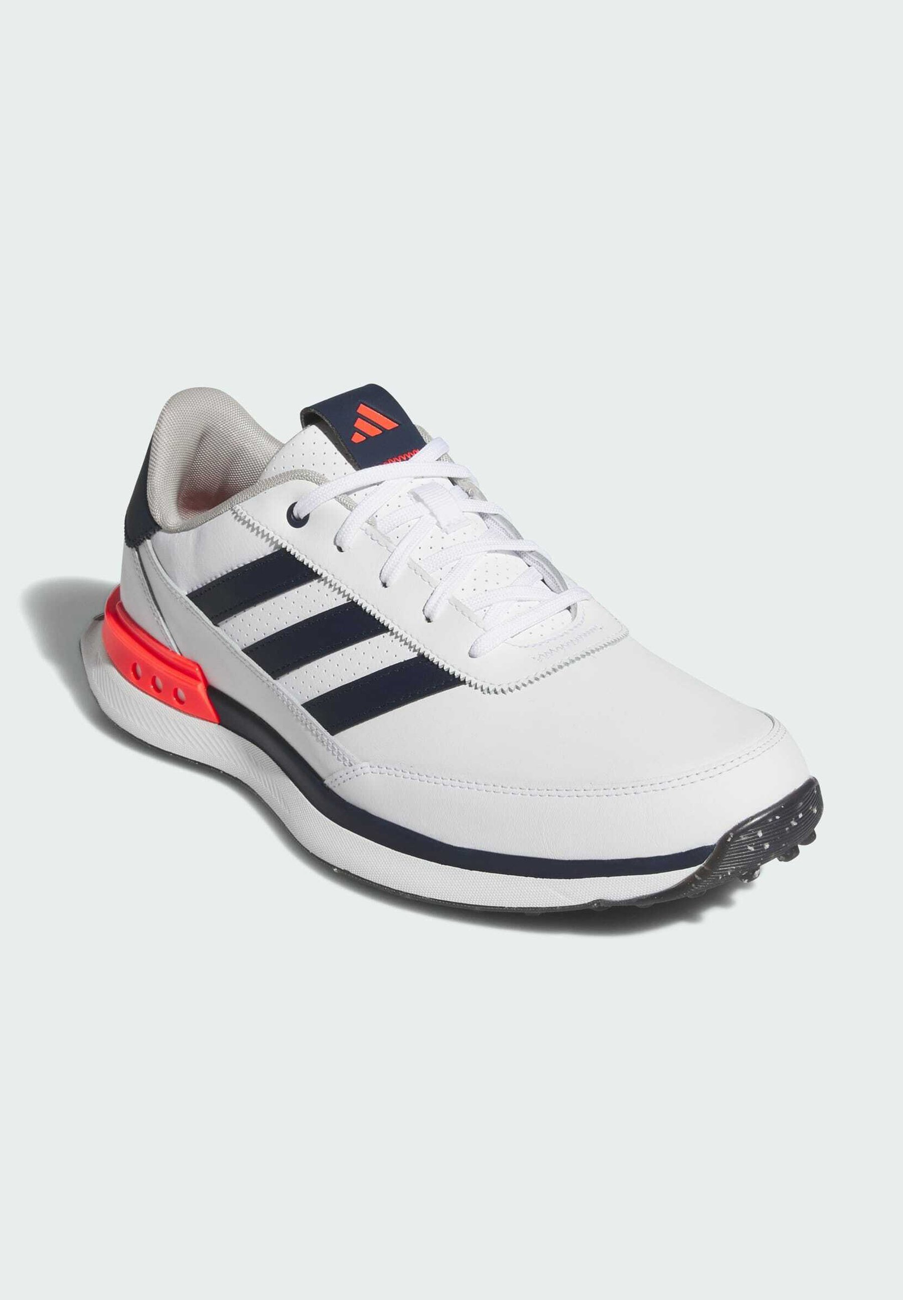 adidas red white and blue golf shoes