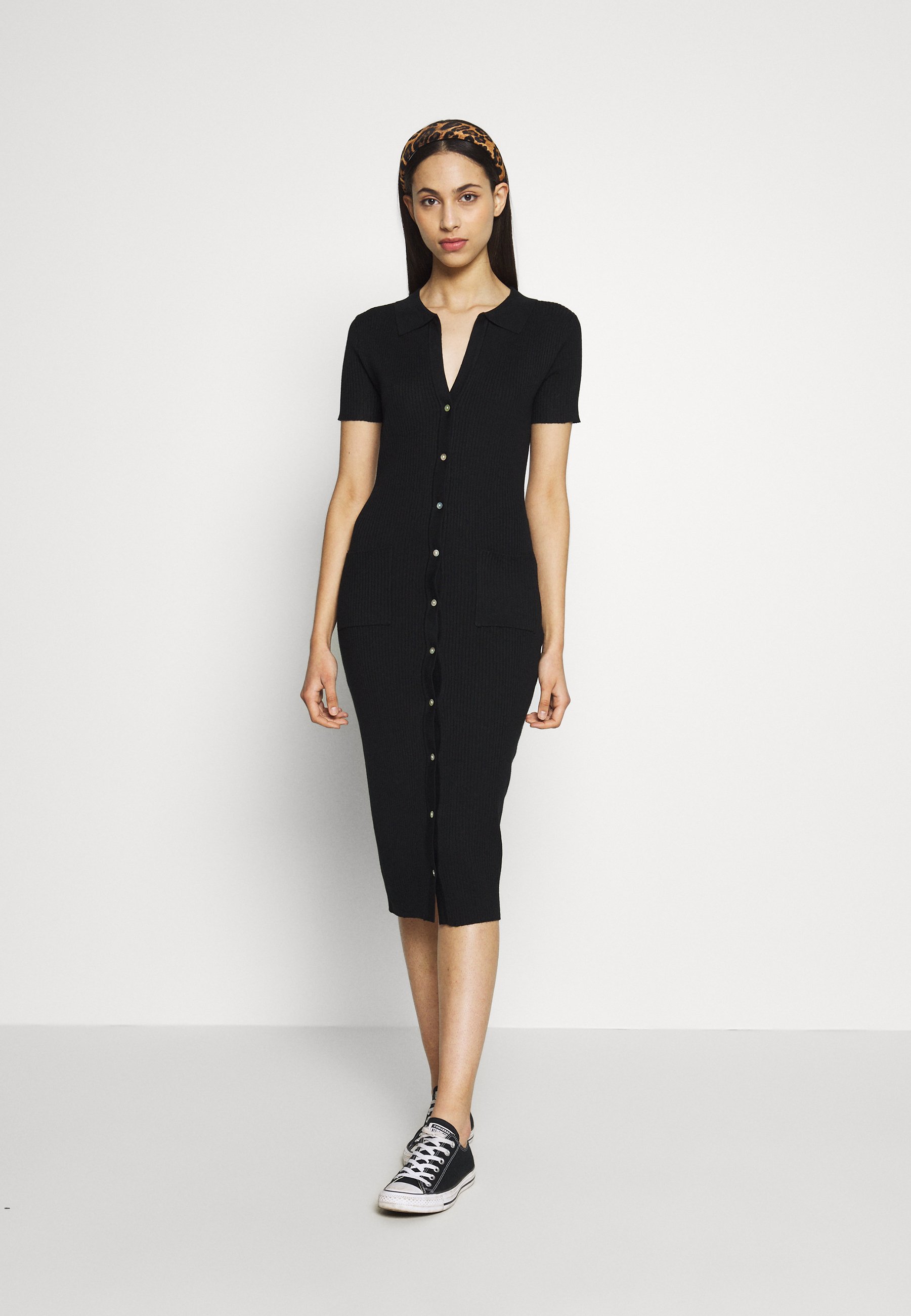plunge jumper dress