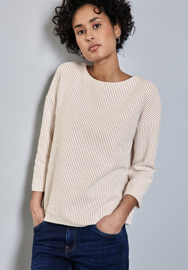 GESTREIFTES  - Langarmshirt - beige