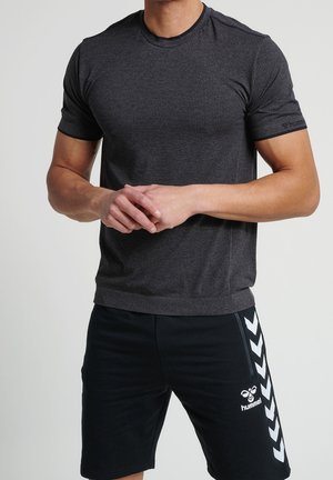 T-shirts print - mottled black