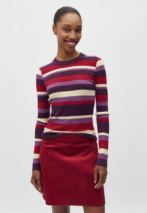 MINNIE - Top s dlouhým rukávem - blackberry wine stripe