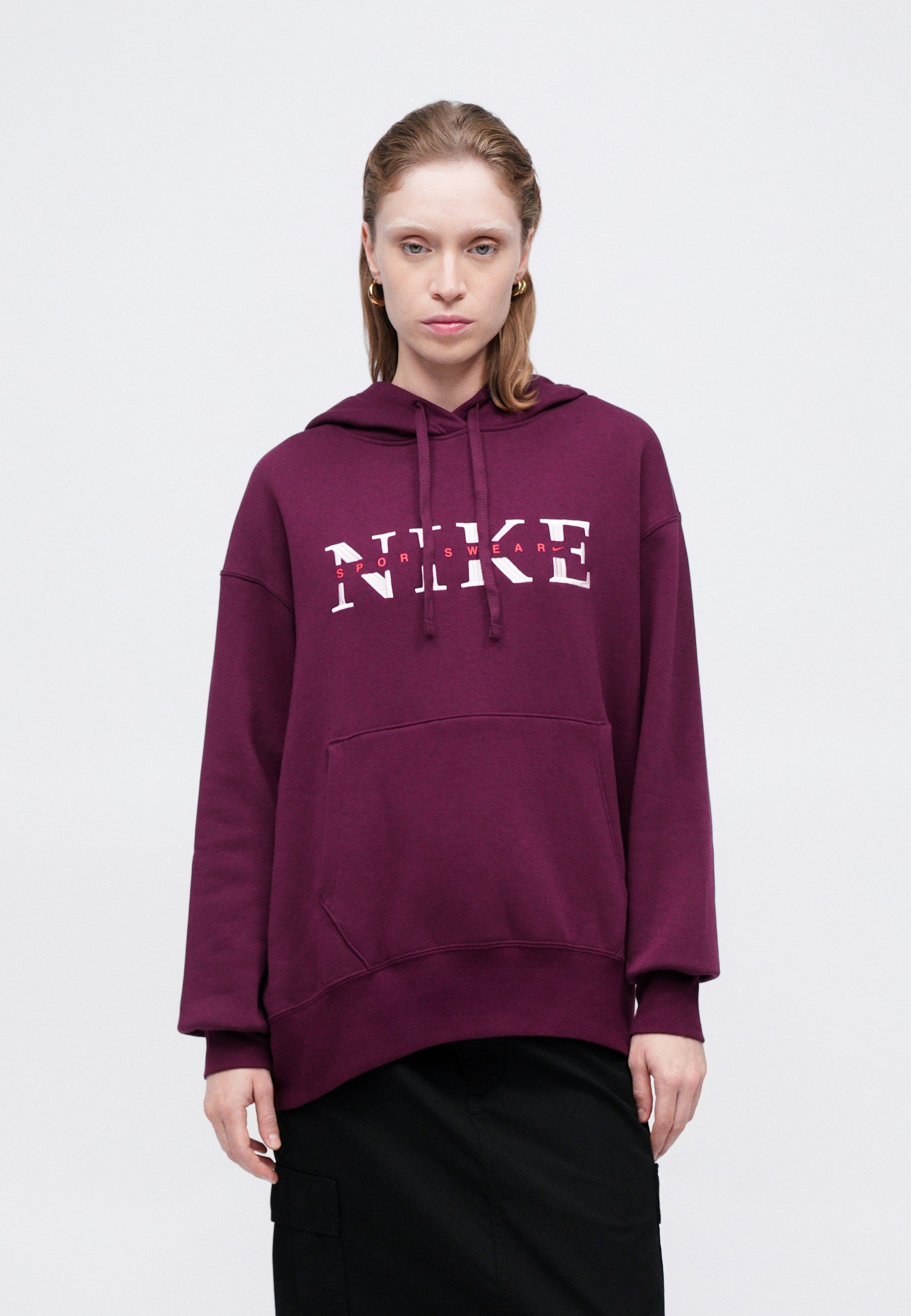 maroon nike hoodie womens