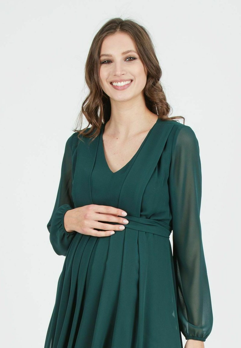 Attesa Maternity SARA - Day dress - green/green - Zalando
